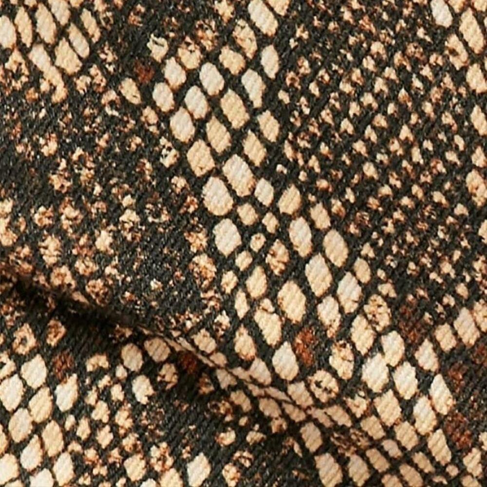 Free People Womens High Waist Jeggings Sz 24 Brown Snakeskin Stretch Raw Hem NWT - Picture 9 of 10